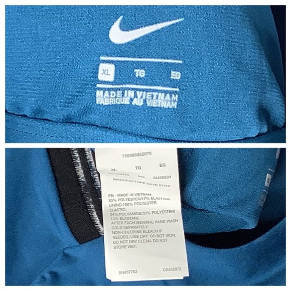 ❌SOLD❌ Nike U-Back Swimsuit Monokini Bathing Suit XL Blue NEW - Picture 4 of 9